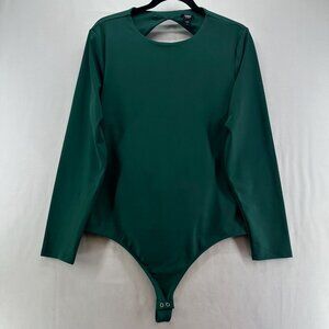 Express Dark Green Long Sleeve Bodysuit
